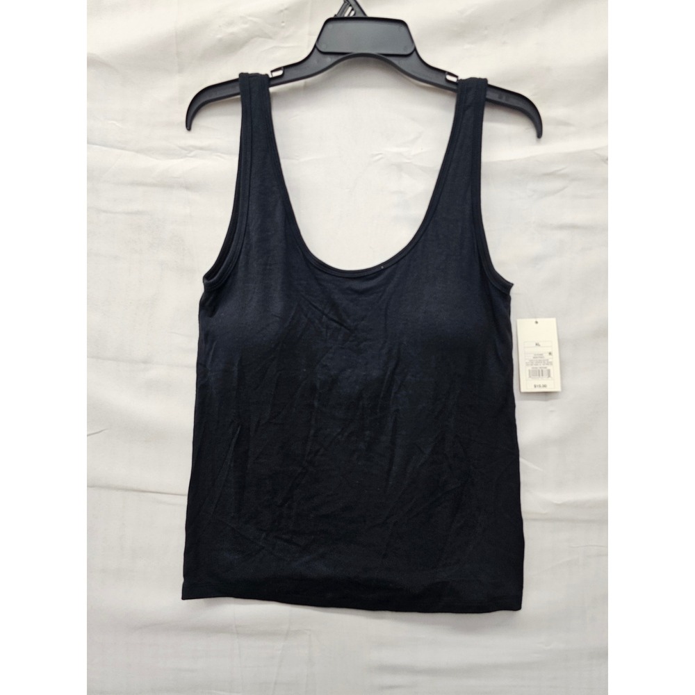 A New Day Womens Tank Top Ebony Rayon Blend Casual Size XL
